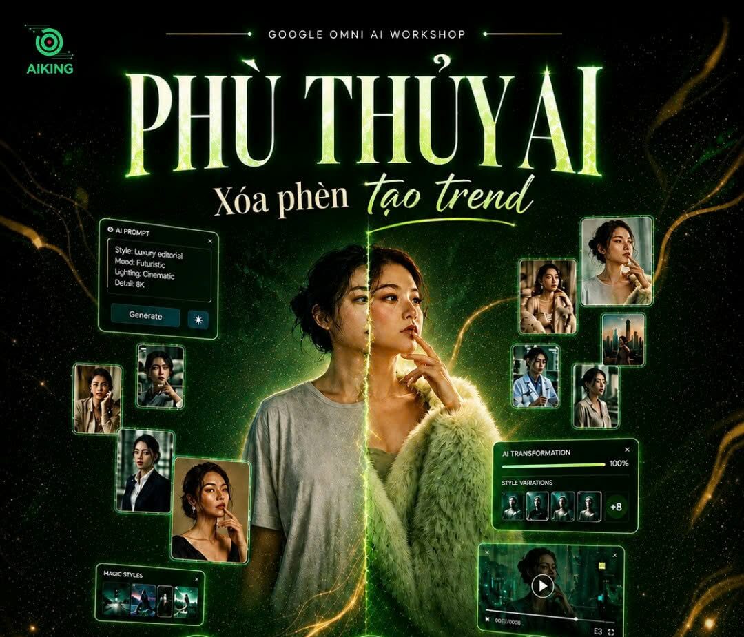 Workshop AI Media miễn phí: Tạo hình ảnh, video và workflow AI trong 2 tiếng cùng AIKING