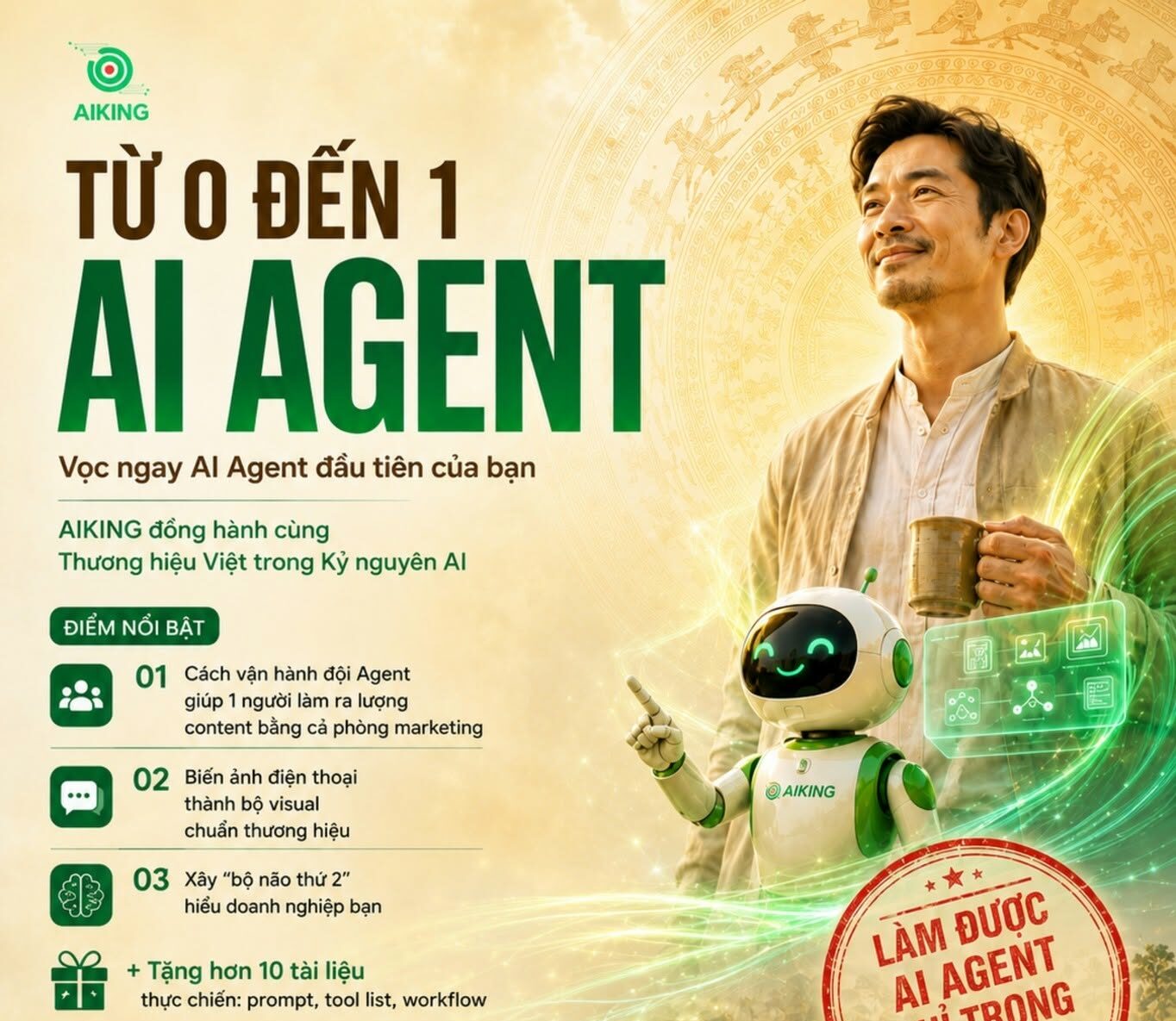 Workshop AI Agent miễn phí: Từ 0 đến 1 cùng AIKING trong 2 tiếng